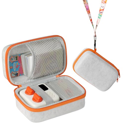 Travel Case for Yoto Mini (2024 Edition), Hard Carrying Case with Odor-Free Felt Fabric for Children, Accessories kids Audio Music player, Up To 40 Audiobook Cards, Gray