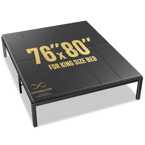Bunkie Board King Size 76x80 - Heavy Duty Reinforced Wood Bed Boards for Under Mattress, Universal Sleeper Sofa Support Board with Anti-Sag Design for Metal Bed Frame, Platform Beds&Pull Out Couches
