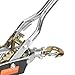 Wire Rope Hand Power Puller and Winch - Manual 2 Ton Capacity for Industrial Lifting and Tightening - Hardened Heavy Duty Steel Construction with Double Hook Design (4T)