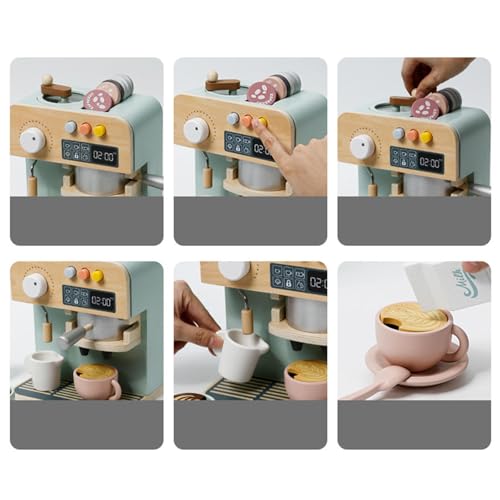Image of Bnf Simulation Coffee Machine Toy Kids Wooden Coffee Maker for Party Favors Kids|Toys & Hobbies | Educational | Other Educational Toys|1 Simulation Coffee Machine Toy