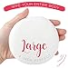 Powder Puff, YGDZ 5pcs 4 Inch Large Loose Powder Puff for Body Powder, Ultra Soft Washable Velour Fluffy Body Powder Puffs with Ribbon, White