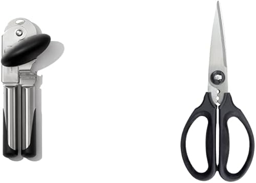 OXO Good Grips Good Grips - Abrelatas de acero, 7.25 pulgadas y Good Grips Good Grips Tijeras de cocina