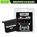 GRAPHITE 3.0 Replacement Blades for All FX787 & FX726 Trimmers, GOTTOG Zero-Gapped Replacement Blades Compatible with Barberology Trimmer Blades (FX707B3) - Black