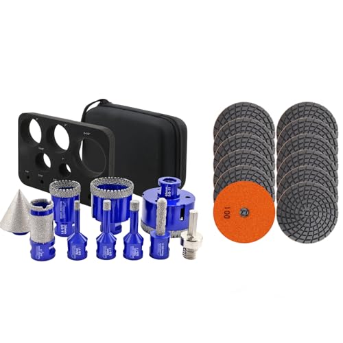 Kit de brocas de diamante para porcelana y mármol miniatura 1
