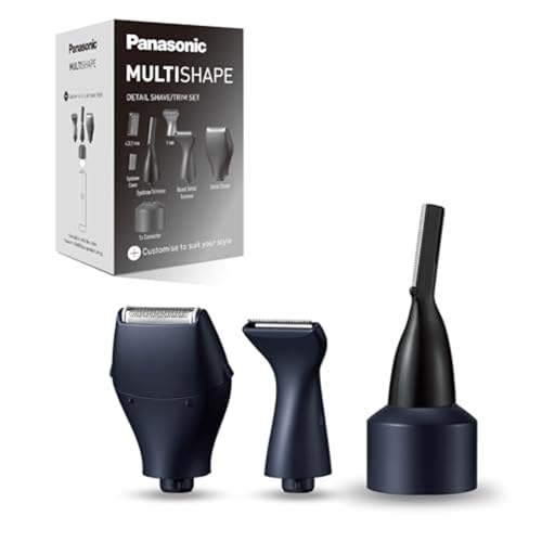 Image of Panasonic ER-CDT1 Multishape Modular Personal Care System, Detail Shave/Trim Head Attachment Set, Eyebrow & Beard Trimmers, Detail Shaver, Black