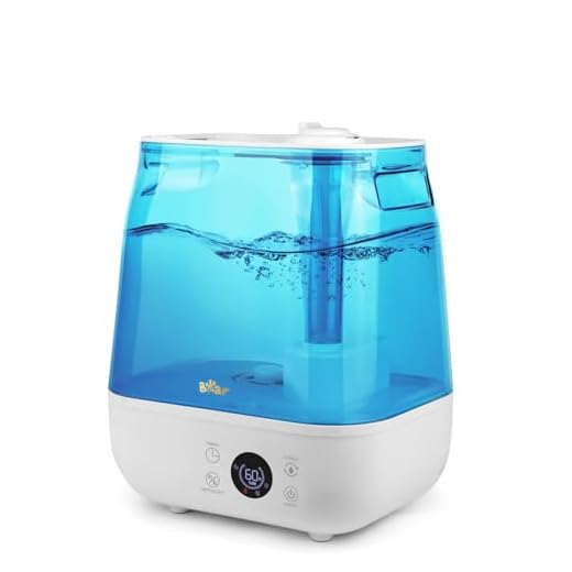 Bear Humidificador Bear 6L Top Fill Humidifier, Temporizador, Modo Sleep, Humedad Constante, Disco Aromático, Boquilla Doble Giratoria 360°, 28db Ultra Silencioso, Apto para Bebés y Plantas