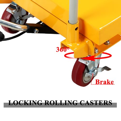 image for Hasopy Hydraulic Scissor 500lbs Capacity Lift Table Cart 28.5