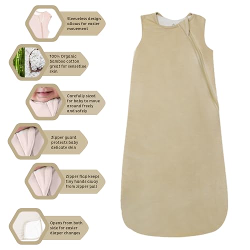 Image of ChotaBaby Premium Baby Sleeping Bag | Organic Bamboo Cotton, Breathable, Supersoft Wearable Blanket | 2-Way Zipper Sleep Sack