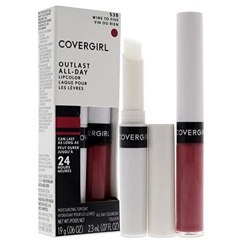 Covergirl Outlast All-Day Lip Color With Topcoat, Wine To Five, Pack Of 1 #TOP2