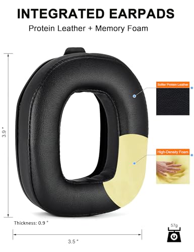 Defean Earpads para Astro A50 Gen4 / A50 Gen5 / A50X (Cuero sintético) | Almohadillas y espuma de micrófono, espuma de alta densidad para cancelación de ruido, cojines con mayor grosor miniatura 3