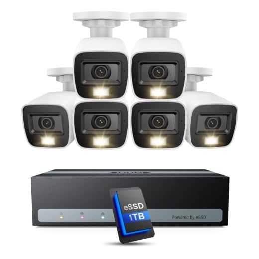 ANNKE 5MP lite Wired Security Camera System With AI Human/Vehicle Detection, 5-in-1 H.265+ 8CH DVR with 1 TB Hard Drive and (4) 1080p Weatherproof Surveillance Cameras, 100ft Night Vision, Email Alert