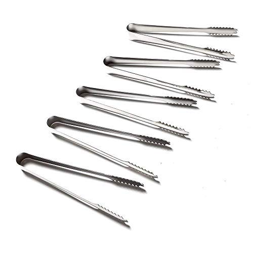 5 x 6 Inch Sweet Scoops and 6 Ice Tongs Wedding Candy Buffet Bar Sugar Serving Steel Mini Serving Tongs Small Kitchen Tongs Lemon Tongs for Tea Party Coffee Bar Kitchen Bread