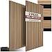 tectake® Set di 2 Pannelli Acustici Effetto Legno, Pannelli Fonoassorbenti Decorativi per Pareti, Pannelli Fonoassorbenti Soffitto, Pannelli Murali, Design Moderno - Rovere Chiaro
