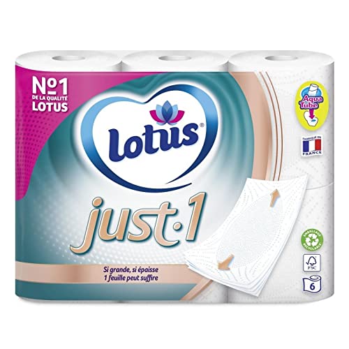 Lotus Just1"50 años" - Papel higiénico de 6 rollos, lote de 2