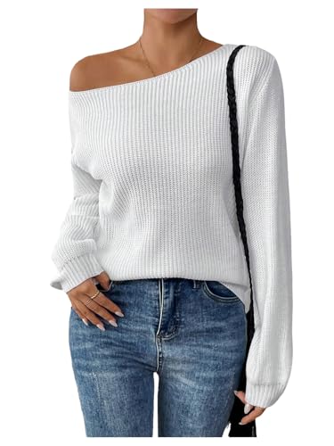 Verdusa Women's Off The Shoulder Sweater Long...