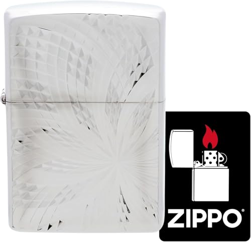 Encendedor Zippo Vintage en Latón Plateado miniatura 2