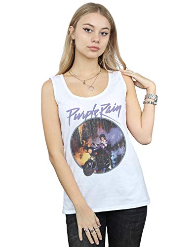 Prince Women's Purple Rain Distressed Vest White XX-Large