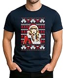 Taylor Swift Christmas Look ? V�tement de No�l festif, id�e cadeau, joyeux No�l, design de No�l, P�re No�l, T-shirt d'hiver pour homme, Bleu marine, M