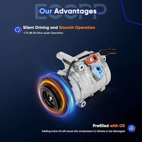 Image of ECCPP AC Compressor 2005 for Chrysler 300 for Dodge Magnum 2.7L | A /C Compressor with Clutch Fast Cooling