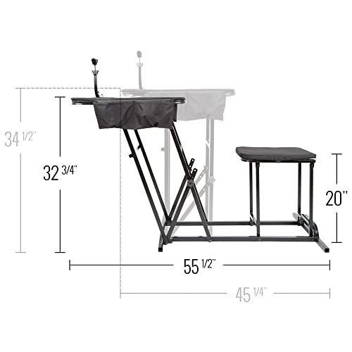 Kill Shot Portable Shooting Bench Seat With Adjustable Table Gun Rest #TOP5