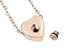 Zoey Jewelry Small Floating Heart Cremation Urn Pendant Ashes Memorial Necklace (Rose Gold)