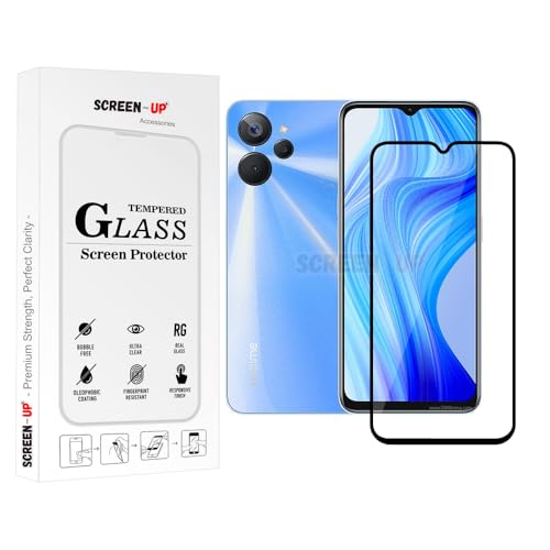 Image of ScreenUp Tempered Glass For Realme 10T - Ultra Clear, 9H Scratch Resistant, Full Coverage, Easy Install Screen Protector