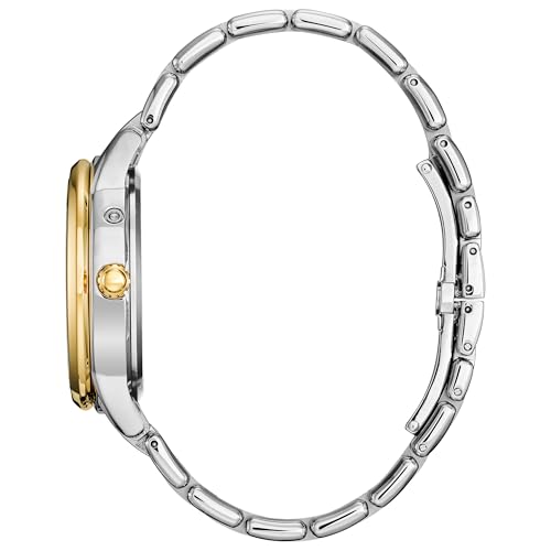 Image of Citizen Women's Eco-Drive Calendrier, Moon Phase Diamond Accents Dial, Stainless Case and Bracelet Watch, Month /Day /Date