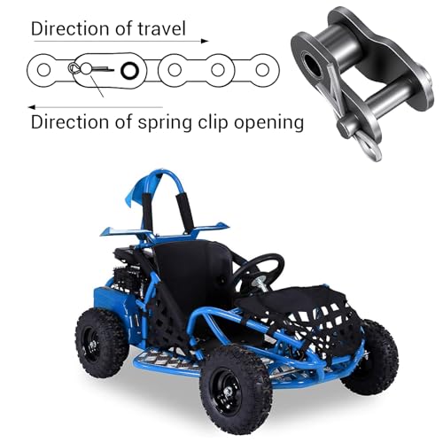 5 Pcs 420 Chain Roller, Manganese Steel 420 Chain Offset Link Half Link Chains Standard Master Roller Connector Split Links for Most Motorcycle Bicycle Machine Chains Installation