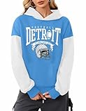 BANGELY Game Day Hoodie Women Cute Football Graphic Pullover Sweatshirt Football Season Sweaters Fans Y2k...