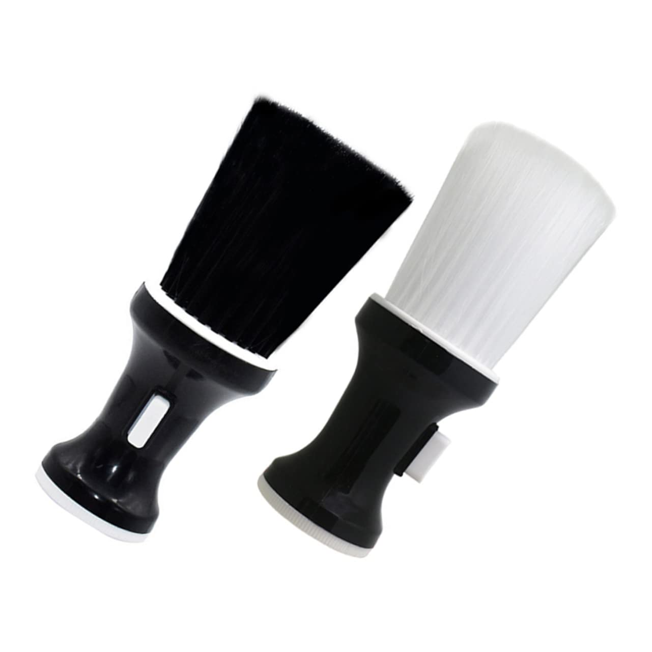 Ipetboom Barber Neck Duster Hair Brush with Talcum Powder Dispenser 2-Piece Hair Cleaning Brushes for Salon and Home Easy Sweep Shredded Skin-Friendly Design