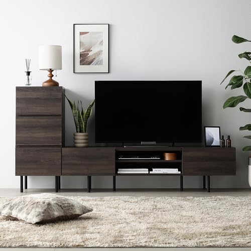 RASIK �e���r�� ���[ 2�_�Z�b�g (�e���r�{�[�h150cm�� + �X�����`�F�X�g3�i) �u���E�� 55�^ �Ή� ���[�{�[�h �r�t�� ���q�l�g�� Stova �X�g�[���@