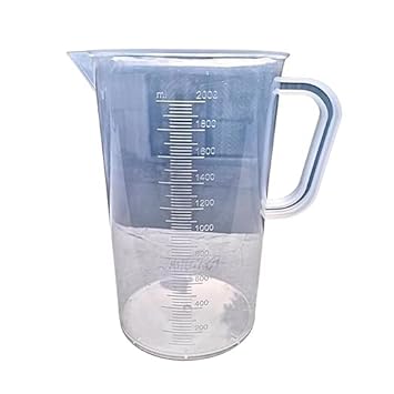 Salco Plastic Transparent Measuring 2000 ml Jug for Measuring Solids and Liquids 2 LTR, Pack of 1