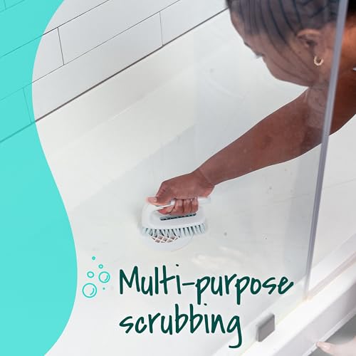 Image of Scotch-Brite All Purpose Brush - Durable Bristles for Tile Floors, Walls, Shower Doors, Tubs & Bathroom Fixtures, Ergonomic Non-Slip Handle, Multi-Surface Cleaning Tool, Easy to Rinse & Store, 1 Count