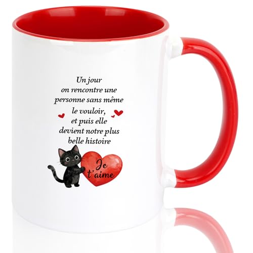 Yeeaulpa Cadeau Copine Tasse Cadeau Mignon pour sa Copine Amoureux Idee Cadeaux pour ma Femme Amour pour Couple Original Mug Cadeaux Mariage Saint Valentin...