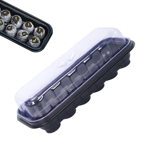 Vhjlfig Vassoi per piante – Riutilizzabili trasparenti accessori da giardinaggio, vassoi per piantine di fiori da interno, per serra, giardino, fattoria, ortaggi, vivai, semina invernale per