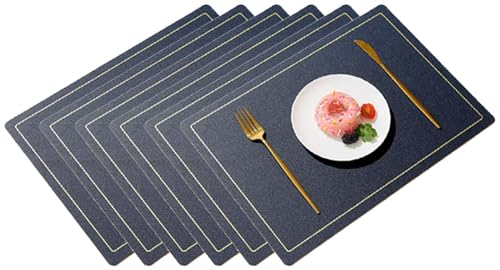 Set de table similicuir premium lot de 6 résistant et chic pour table