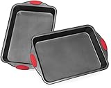 Elite Bakeware Extra Large All Purpose Baking Pans (2 Pack) with Ultra Nonstick Coating and Sure Grip Handles - Premium Baking Pans - Cake Pans - Roasting Pan (Quantity of 2)