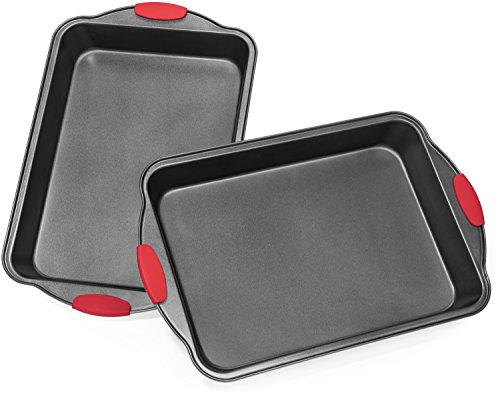 Elite Bakeware™ Extra Large All Purpose Baking Pans (2 Pack) with Ultra Nonstick Coating and Sure Grip Handles - Premium Baking Pans - Cake Pans - Roasting Pan (Quantity of 2)