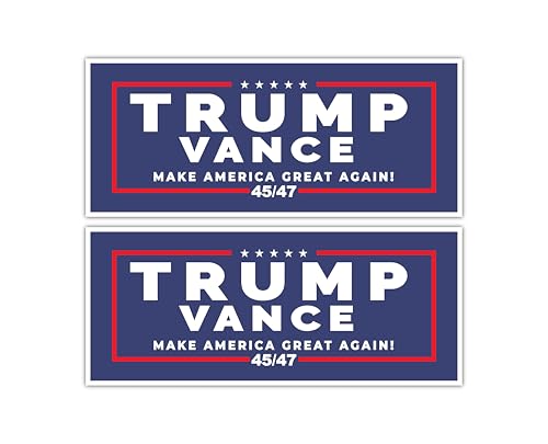 IMPERIAL VIBES - Trump Vance President Stickers - Vinyl Decal for Truck and Van Indoor & Outdoor Use for Laptop Sticker Waterproof Sticker for Waterbottle - Decal for Car Bumper & Window - Imp 144