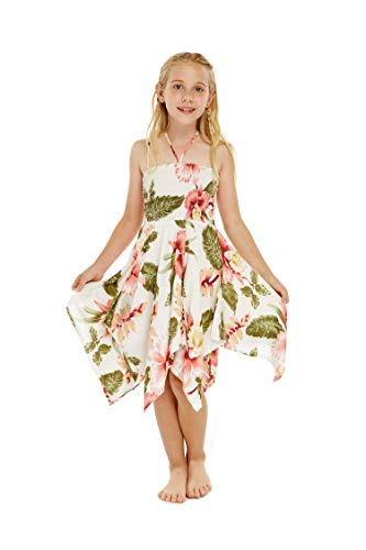 Girl Gypsy Uneven Bottom Hawaiian Luau Dress in Rafelsia