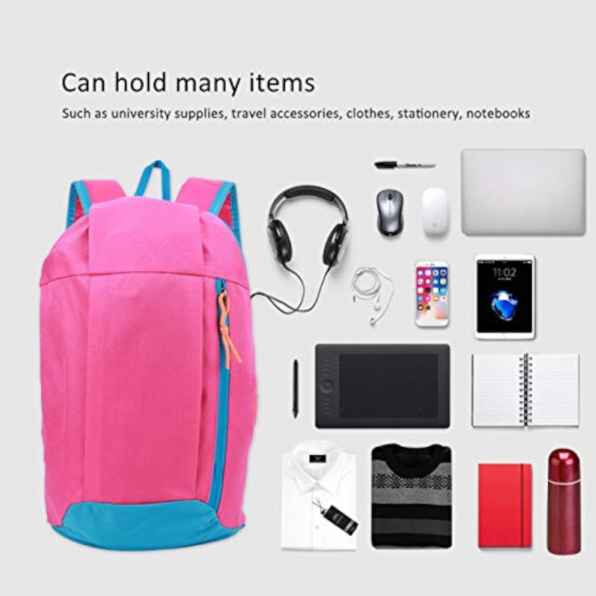 Durable Nylon Sports Backpack, Hiking Travel Bag