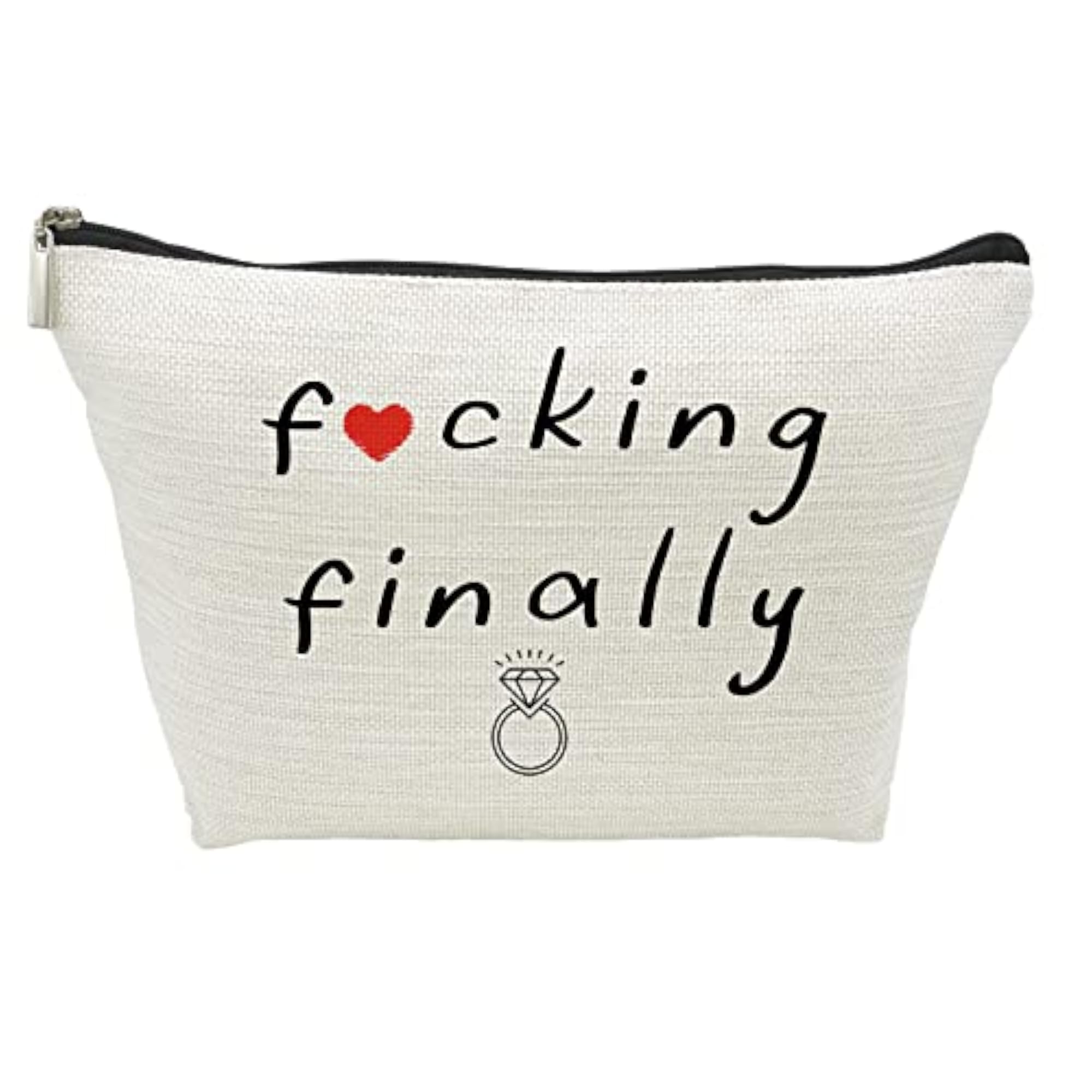 Funny Engagement Gift Makeup Bag for Bride to Be