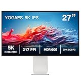 AtomFun 68,6 cm (27 Zoll) 5K-Monitor mit IPS-Panel, 5K (5120 × 2880) Gehäuse und Ständer, sRGB 100 %, 99 % DCI-P3, NTSC 99 %, USB-C (Typ-C), höhenverstellbar