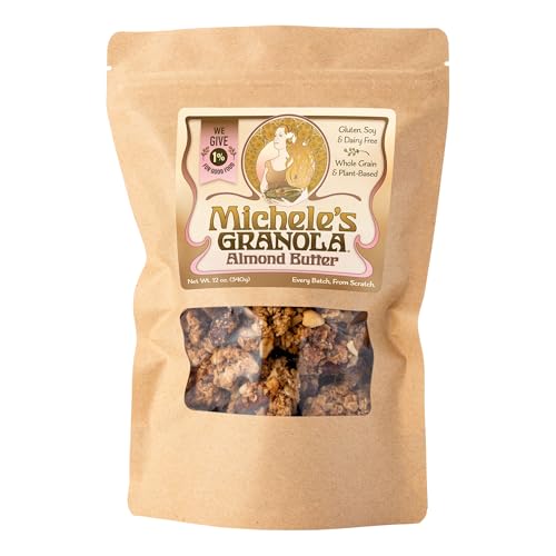 Michele's Granola - Almond Butter - Handmade Non-GMO Whole Grain Oats - Free of Gluten, Soy, Wheat,...