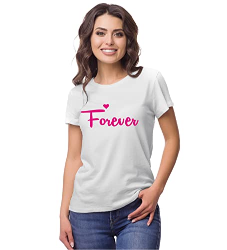Image of Hangout Hub Hangout-Hub-NP18 Men's & Women's Round Neck T-Shirt-Together Forever | Always Protec Trust King Queen-Pack of 2-Couple T-Shirts