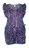 fallen klein aus Chasuble Schürze Überwurf Dederon Nylon Nostalgie Rüsche, Größe:M, Modell:Modell 2