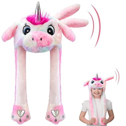 🦄 【Cappello multi-occasione】 Il cappello con orecchie mobili può essere indossato in varie occasioni come Halloween, Natale, festa di compleanno, cosplay, festa di carnevale; è anche un accessorio di costume perfetto per la tua festa di compleanno, cosplay in costume, performance sul palco, oggetti di scena fotografici, feste a tema; e anche un caldo accessorio da indossare durante le attività indoor e outdoor in autunno, primavera o inverno.