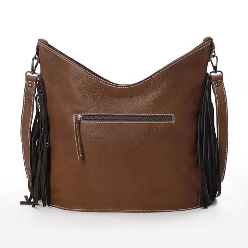 Leather Cross Body Bag Purse for Woman Sling Bag Cowhide Handmade Western Shoulder Bags With Adjustable Strap 12x14 in3