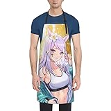 [RFSHOPWF] ウマ娘 ライスシャワー エプロン H型シンプルカフェエプロン おしゃれレディースメンズポケット付き シワになりにくい撥水汚れにくい家庭用ピナフォア 保育士キッチン業務用作業用えぷろん。70cm×84cm