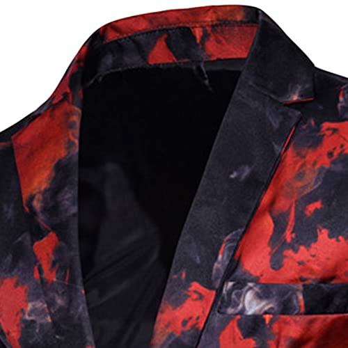 Mens Printed Tux Dress Suit Jacket Slim Fit One Button Floral Blazer Stylish Dinner Wedding Party Sport Coat3
